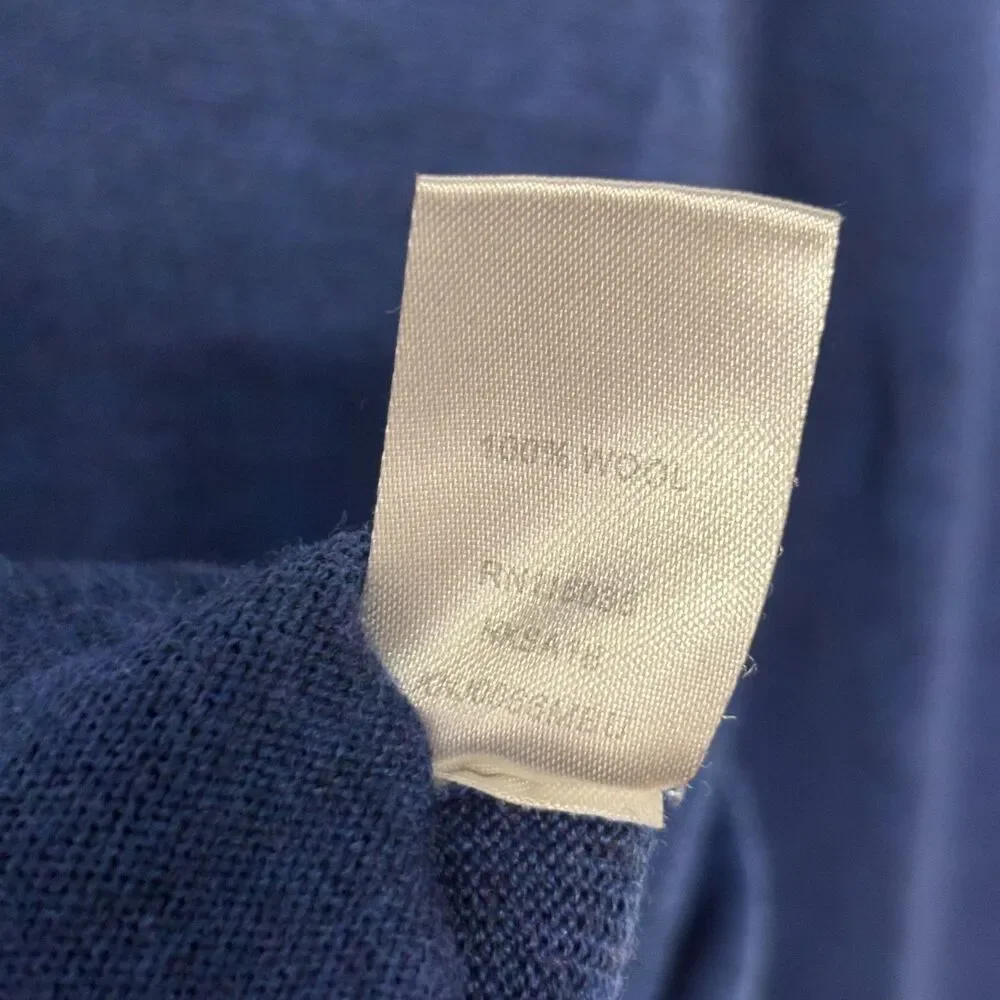Charles Tyrwhitt Men Extra Fine Merino Wool Sweater Size Large Blue C133 -28